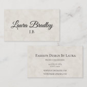 Einfache elegante weiße Visitenkarte (Vorne/Hinten)