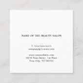 Einfache elegante White Blue Schönheitskarte Terminkarte (Rückseite)