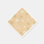 Einfache elegante White Daisies Baby Dusche Serviette (Ecke)