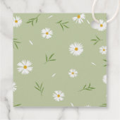 Einfache elegante White Daisies Greenery Baby Dusc Geschenkanhänger (Rückseite)