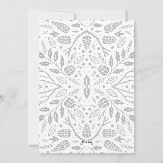 Einfache Elegante White Frame 2 Foto Weihnachten (Rückseite)