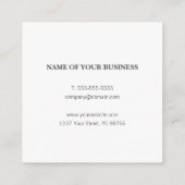 Einfache elegante White Gold Schönheitskarte Begleitkarte (Rückseite)