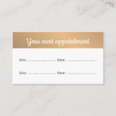 Einfache elegante White Gold Schönheitskarte Terminkarte (Vorderseite)