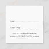 Einfache Elegante White Gray Pink Beauty Loyalität Treuekarte (Rückseite)