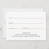 Einfache Elegante White Imitate Goldene Schönheit (Rückseite)