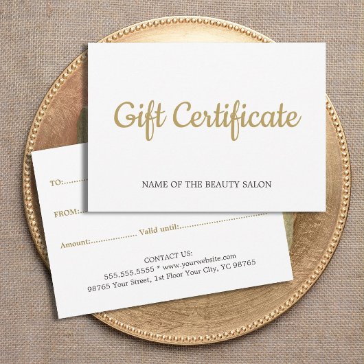 Einfache Elegante White Imitate Goldene Schönheit