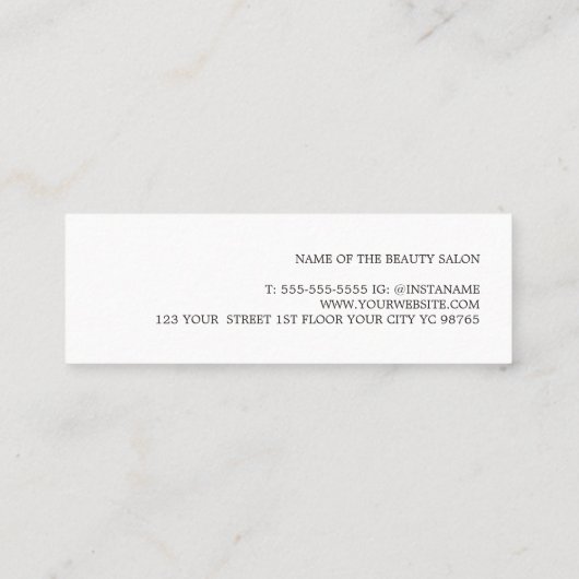 Einfache Elegante White Imitate Goldene Schönheit Treuekarte (Rückseite)