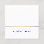 Einfache, elegante White Imitats Gold Line Consult Quadratische Visitenkarte (Vorderseite)
