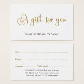 Einfache elegante White Imitats Gold Schönheitskar (Vorne & Hinten)