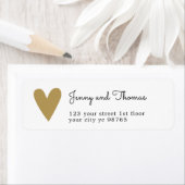 Einfache Elegante White Imitats Hochzeit Gold Herz (Insitu)