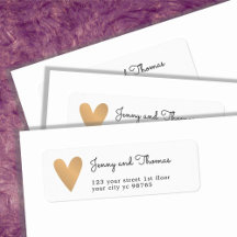 Einfache Elegante White Imitats Hochzeit Gold Herz