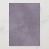 Einfache, elegante White Lavender & Navy Blue Wedd Menükarte (Rückseite)