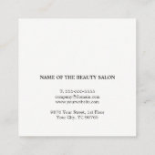 Einfache elegante White Red Beauty Eintrittskarte Terminkarte (Rückseite)