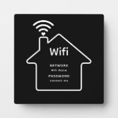 Einfache Elegante WiFi-Netzwerkkennwortinformation Fotoplatte (Vorderseite)