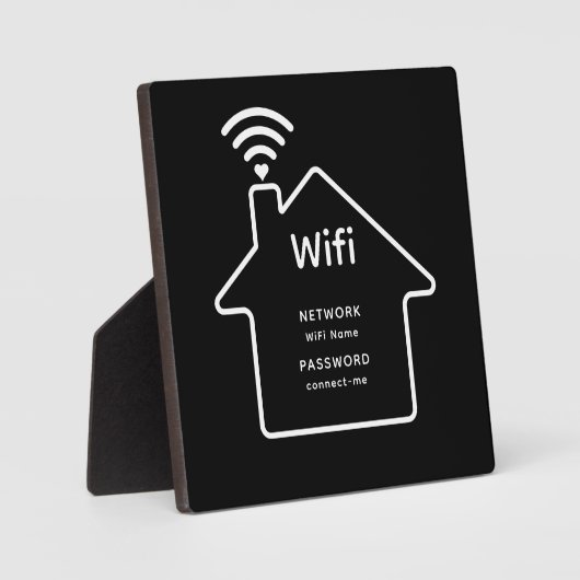 Einfache Elegante WiFi-Netzwerkkennwortinformation Fotoplatte (Vorderseite)