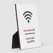 Einfache Elegante WiFi-Netzwerkkennwortmeldung Fotoplatte (Seite)