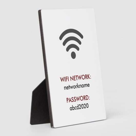 Einfache Elegante WiFi-Netzwerkkennwortmeldung Fotoplatte (Seite)