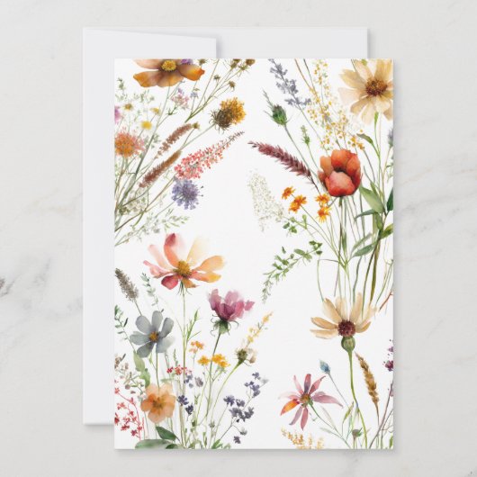 Einfache Elegante Wildblume Frühjahrssommer Hochze Save The Date (Rückseite)