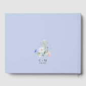 Einfache elegante Wildblumen Boho Wedding Gästebuch (Rückseite)