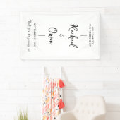 Einfache Elegante Willkommen bei unserer Hochzeit Banner (Insitu)