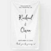 Einfache Elegante Willkommen bei unserer Hochzeit Banner (Vertikal)