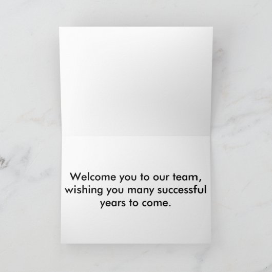 Einfache elegante Willkommenskarte Karte (Innenseite)