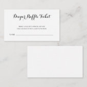 Einfache Elegante Windeln Raffle Baby Dusche Begleitkarte (Vorne/Hinten)