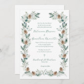 Einfache Elegante Winter Greenerie Katholische Hoc Einladung (Vorne/Hinten)