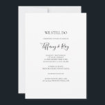 Einfache Elegante wir machen noch immer eine erneu Einladung<br><div class="desc">Diese schlichte elegante Einladung,  die wir noch immer versprechen,  ist perfekt für Ihre moderne minimalistische Schwarz-Weiß-Erneuerung. Das Design besticht durch minimalen zeitgenössischen Schriftart,  begleitet von formaler Kalligraphie. Behalt es so,  wie es ist,  oder wählen Sie es mit Ihren eigenen Kunstwerken oder Fotos zu personalisieren!</div>