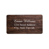Einfache elegante Woodsy-Adressetiketten Adressaufkleber (Vorne)