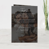 Einfache Elegante Wreath-Hochzeit mit 4 Fotos Text Programm (Rückseite)