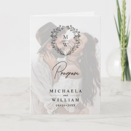 Einfache Elegante Wreath-Hochzeit mit 4 Fotos Text Programm