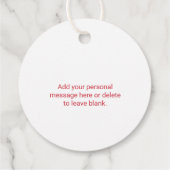 Einfache Elegante Wreath Joy Moderne Weihnachten Geschenkanhänger (Rückseite)