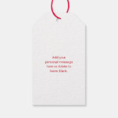 Einfache Elegante Wreath Joy Moderne Weihnachten Geschenkanhänger (Rückseite)