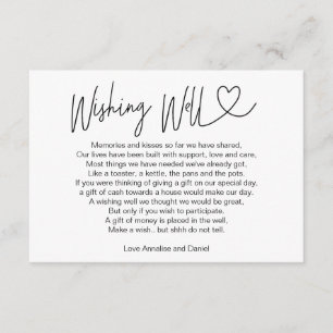 Einfache elegante wünschende wohle Karte