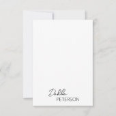 Einfache Elegantenbezeichnung Modern Mitteilungskarte (Vorderseite)