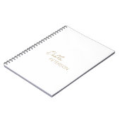 Einfache Elegantenbezeichnung Modern Notizblock (Linke Seite)