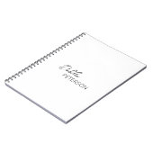 Einfache Elegantenbezeichnung Modern Notizblock (Linke Seite)