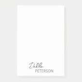 Einfache Elegantenbezeichnung Modern Post-it Klebezettel (Vorderseite)