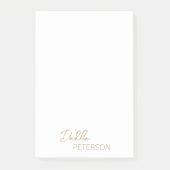 Einfache Elegantenbezeichnung Modern Post-it Klebezettel (Vorderseite)