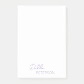 Einfache Elegantenbezeichnung Modern Post-it Klebezettel (Vorderseite)