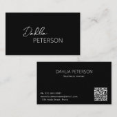 Einfache Elegantenbezeichnung Modern Visitenkarte (Vorne/Hinten)