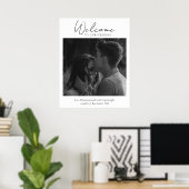 Einfache Elegantes klassisches Foto Begrüßung Poster (Heimbüro)