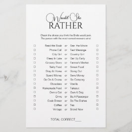 Einfache Elegantin würde sie eher Brautparty spiel