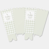 Einfache Elegantsage Green Gingham Baby Dusche Geschenkschachtel (Ungeklappt)