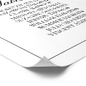 Einfache Eleganz 9 Tabelle Hochzeitskarte Poster (Ecke)