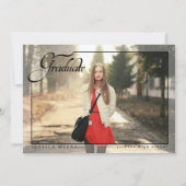 Einfache Eleganz, Ankündigung von Abschluss Foto (Vorderseite)