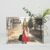 Einfache Eleganz, Ankündigung von Abschluss Foto (Stehend Vorderseite)