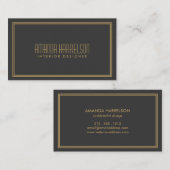 Einfache Eleganz Art Deco Visitenkarte (Vorne/Hinten)