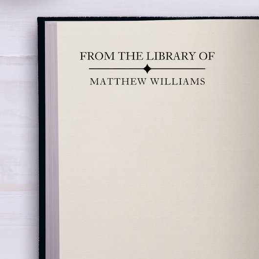 Einfache Eleganz aus der Bibliothek des Individuel Gummistempel